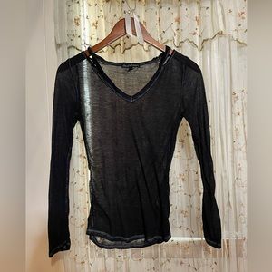 Black cotton long sleeve, Derek Heart, light/ transparent cotton material